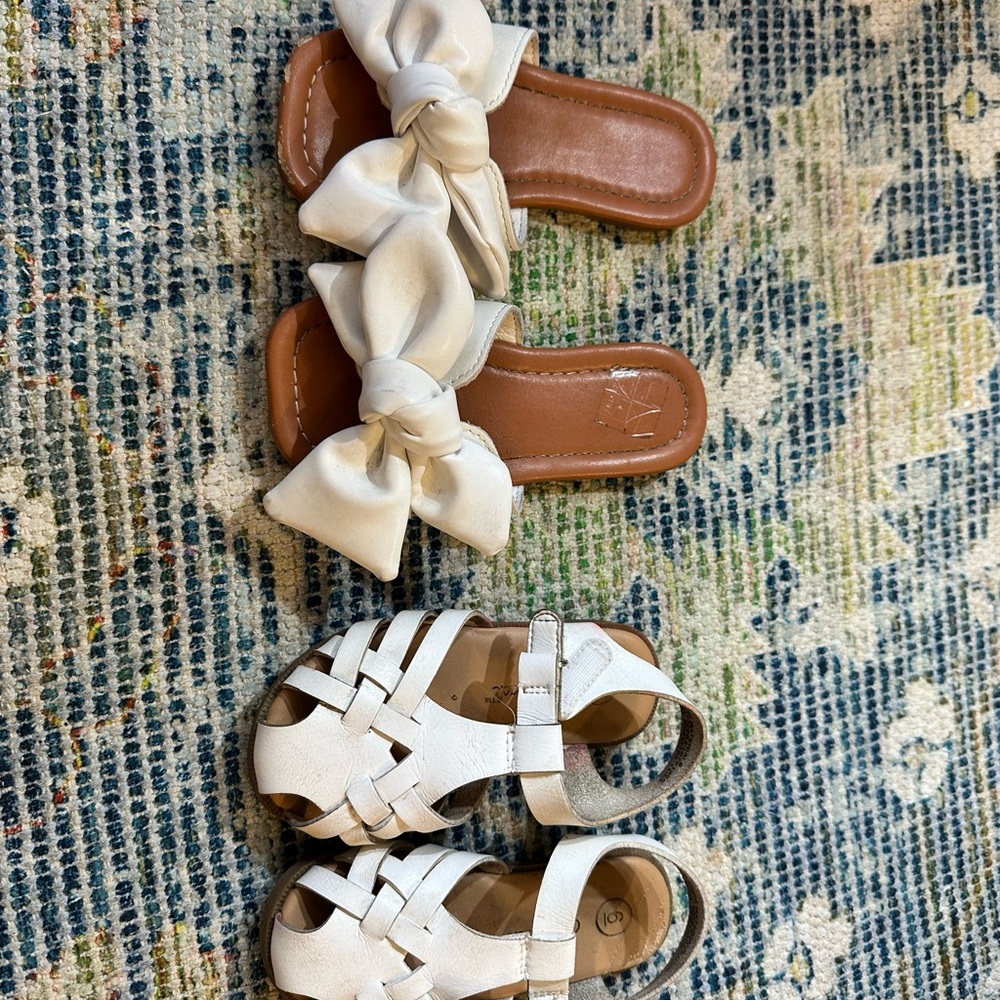 Clarks Tan and Cream Sandals bundle